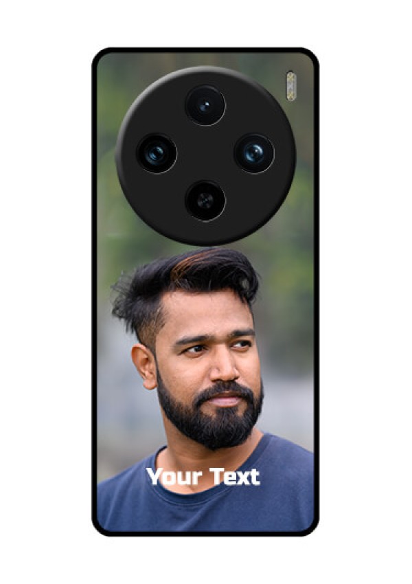 Vivo X100 Pro 5G Custom Glass Phone Case - Photo With Text Design