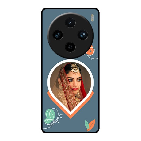 Vivo X100 Pro 5G Custom Glass Phone Case - Droplet Butterflies Design