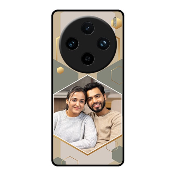 Vivo X100 Pro 5G Custom Glass Phone Case - Stylish Hexagon Pattern Design Vivo X100 Pro 5G Custom Glass Phone Case - Stylish Hexagon Pattern Design