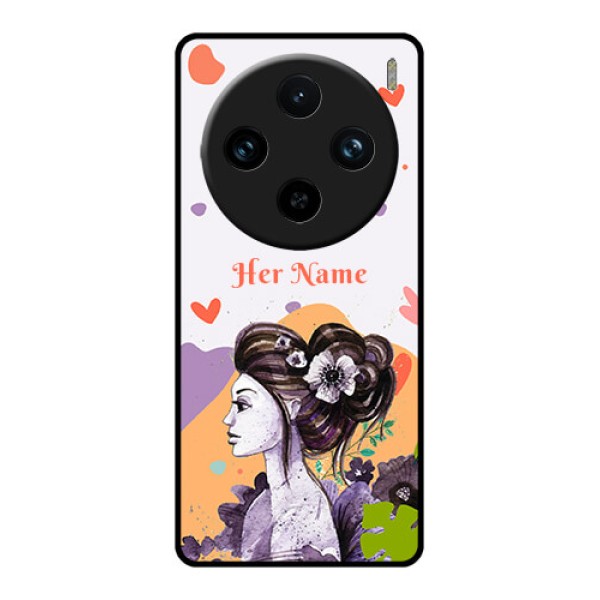 Vivo X100 Pro 5G Custom Glass Phone Case - Woman And Nature Design