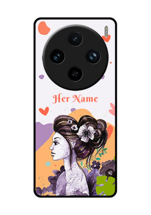 Vivo X100 Pro 5G Custom Glass Phone Case - Woman And Nature Design