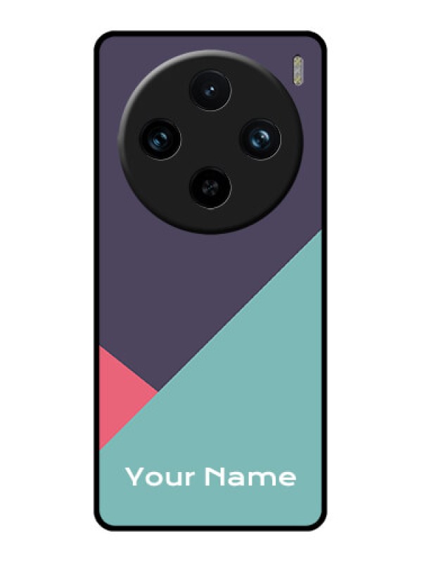 Custom Vivo X100 Pro 5G Custom Glass Phone Case - Tri Color Abstract Design