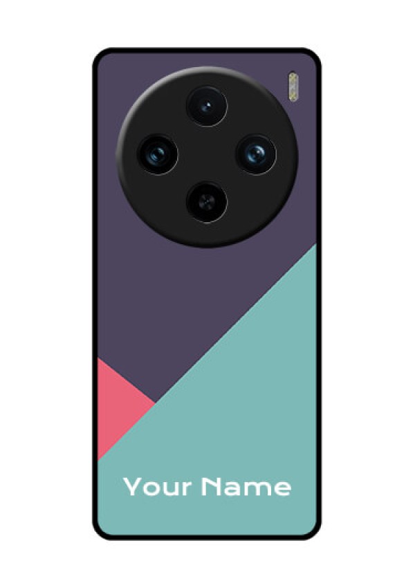 Vivo X100 Pro 5G Custom Glass Phone Case - Tri Color Abstract Design