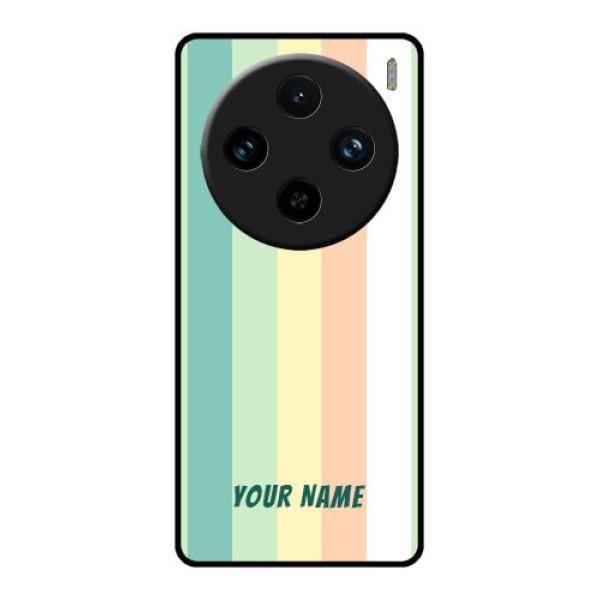Vivo X100 Pro 5G Custom Glass Phone Case - Multi - Colour Stripes Design Vivo X100 Pro 5G Custom Glass Phone Case - Multi - Colour Stripes Design