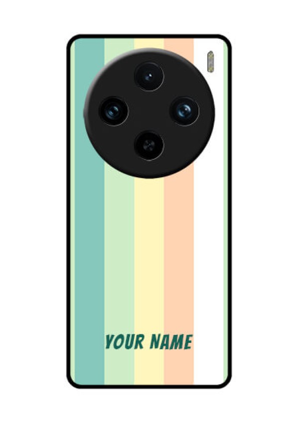 Vivo X100 Pro 5G Custom Glass Phone Case - Multi - Colour Stripes Design