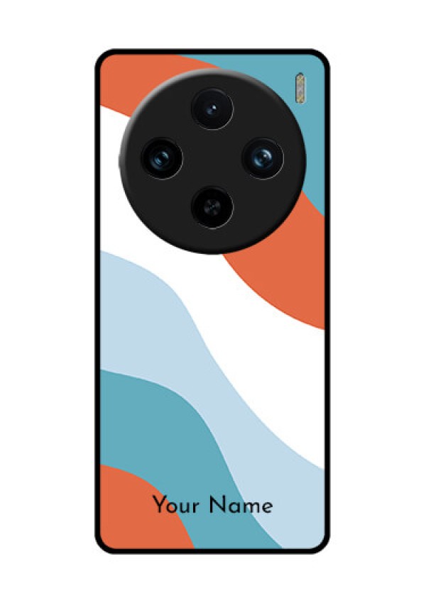 Vivo X100 Pro 5G Custom Glass Phone Case - Coloured Waves Design