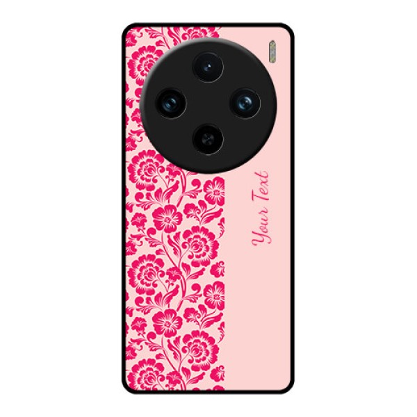 Vivo X100 Pro 5G Custom Glass Phone Case - Attractive Floral Pattern Design