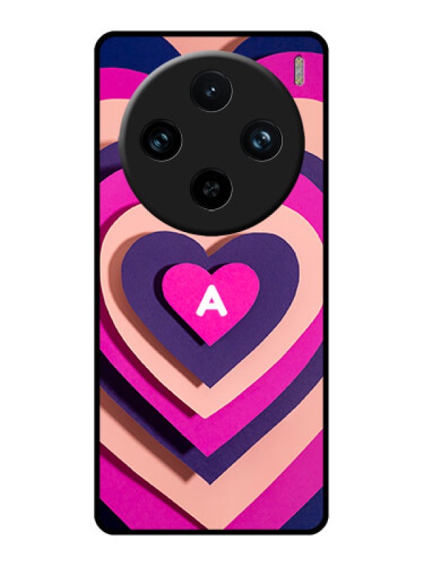 Custom Vivo X100 Pro 5G Custom Glass Phone Case - Cute Heart Pattern Design