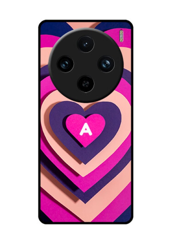 Vivo X100 Pro 5G Custom Glass Phone Case - Cute Heart Pattern Design
