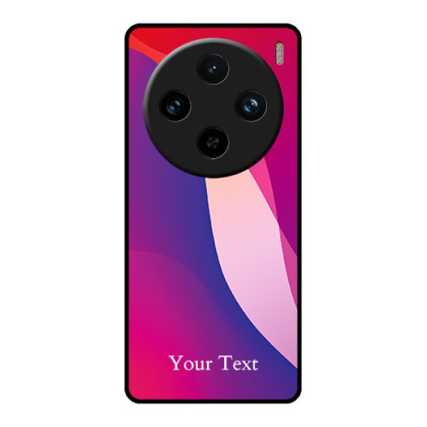 Vivo X100 Pro 5G Custom Glass Phone Case - Digital Abstract Overlap Design