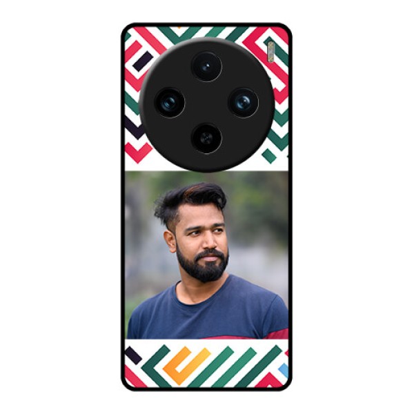 Vivo X100 Pro 5G Custom Glass Phone Case - Colorful Maze Pattern Design
