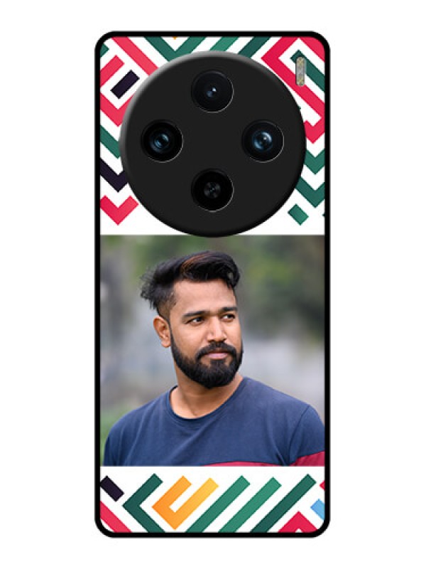 Custom Vivo X100 Pro 5G Custom Glass Phone Case - Colorful Maze Pattern Design