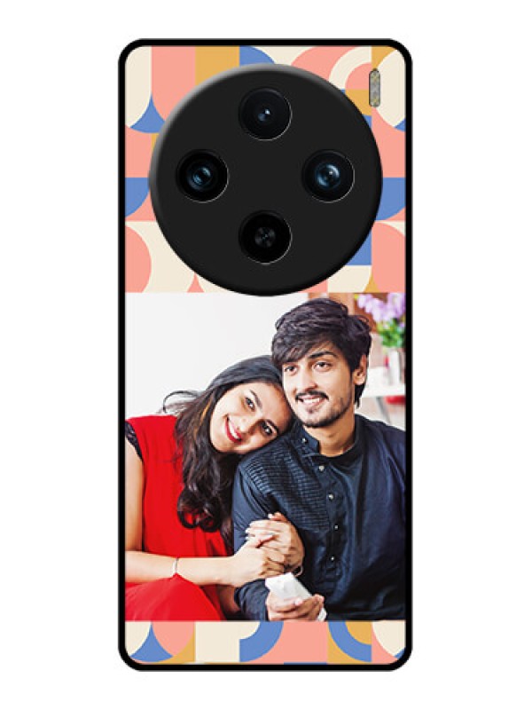 Custom Vivo X100 Pro 5G Custom Glass Phone Case - Semi - Circle Maze Pattern Design