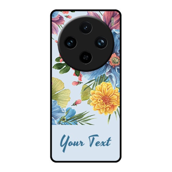 Vivo X100 Pro 5G Custom Glass Phone Case - Stunning Watercolored Flowers Painting Design Vivo X100 Pro 5G Custom Glass Phone Case - Stunning Watercolored Flowers Painting Design