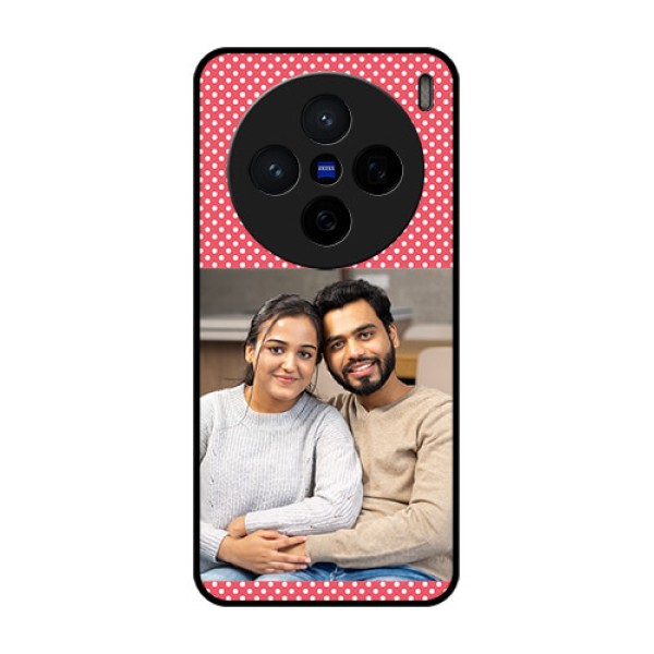 Vivo X200 5G Custom Glass Phone CaseWhite Dotted Design