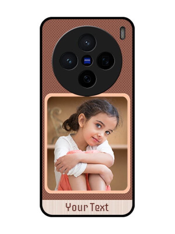 Custom Vivo X200 5G Custom Glass Phone CaseSimple Pic Upload Design