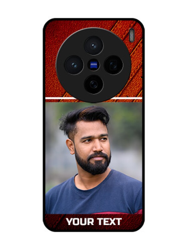 Custom Vivo X200 5G Custom Glass Phone CaseLeather Phone Case Design