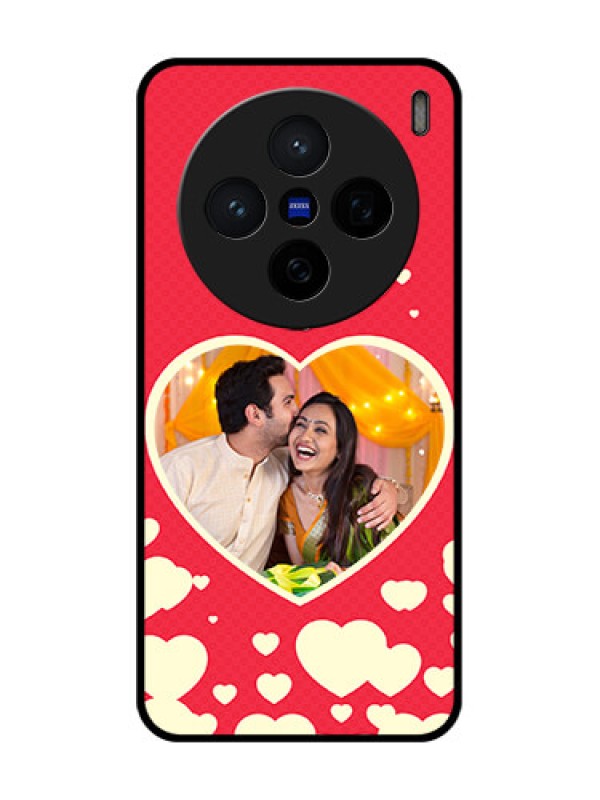 Custom Vivo X200 5G Custom Glass Phone CaseLove Symbols Phone Cover Design