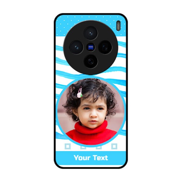 Vivo X200 5G Custom Glass Phone CaseSimple Blue Case Design