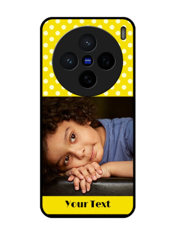 Custom Vivo X200 5G Custom Glass Phone CaseBright Yellow Case Design