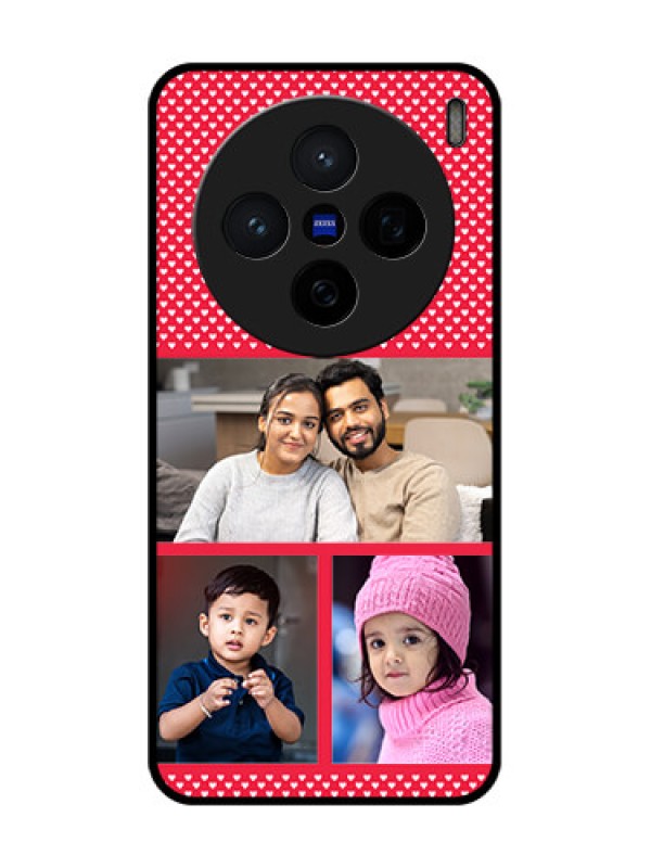 Custom Vivo X200 5G Custom Glass Phone CaseBulk Photo Upload Design