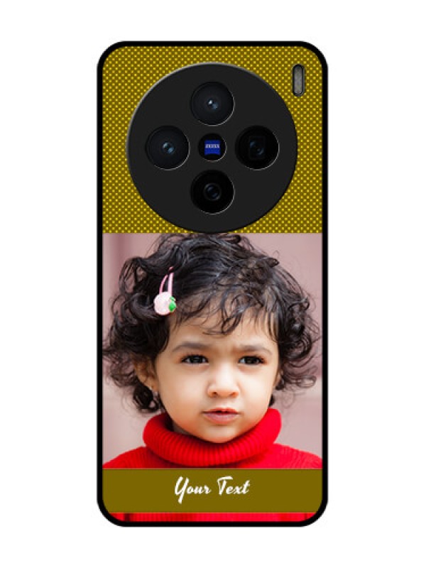 Custom Vivo X200 5G Custom Glass Phone CaseSimple Green Color Design