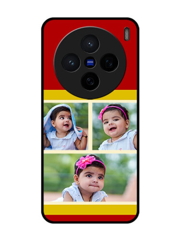 Custom Vivo X200 5G Custom Glass Phone CaseMultiple Pic Upload Design