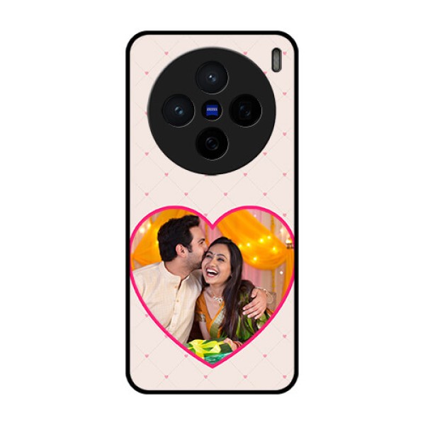 Vivo X200 5G Custom Glass Phone CaseHeart Shape Design