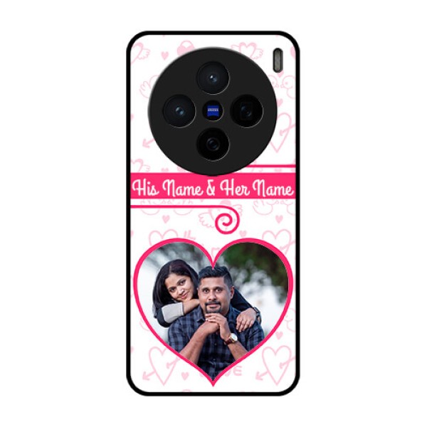 Vivo X200 5G Custom Glass Phone CaseHeart Shape Love Design
