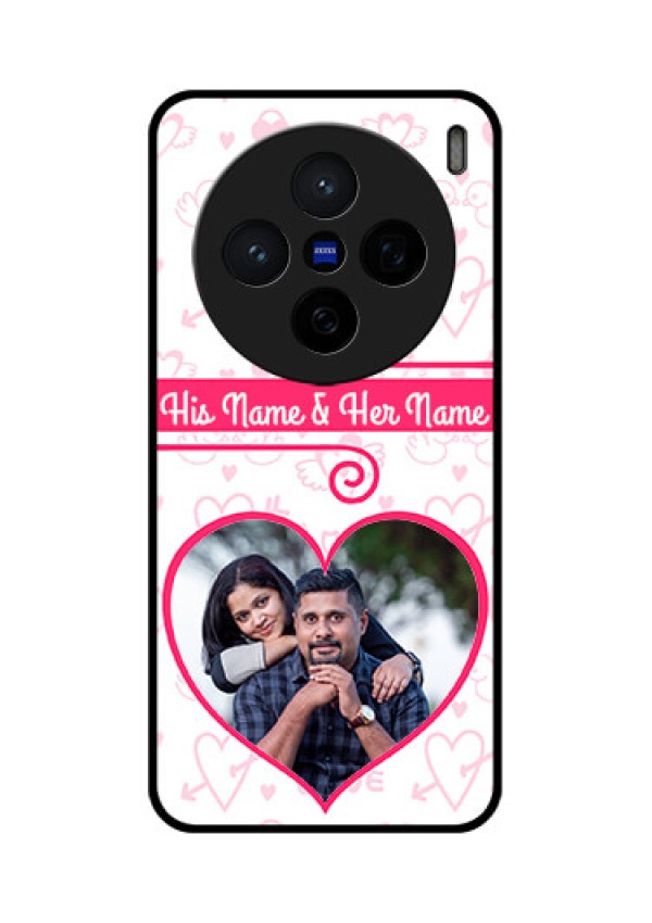 Vivo X200 5G Custom Glass Phone CaseHeart Shape Love Design