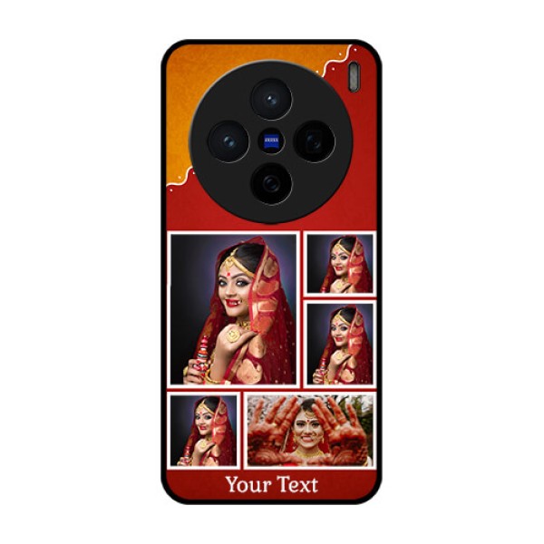 Vivo X200 5G Custom Glass Phone CaseWedding Pic Upload Design