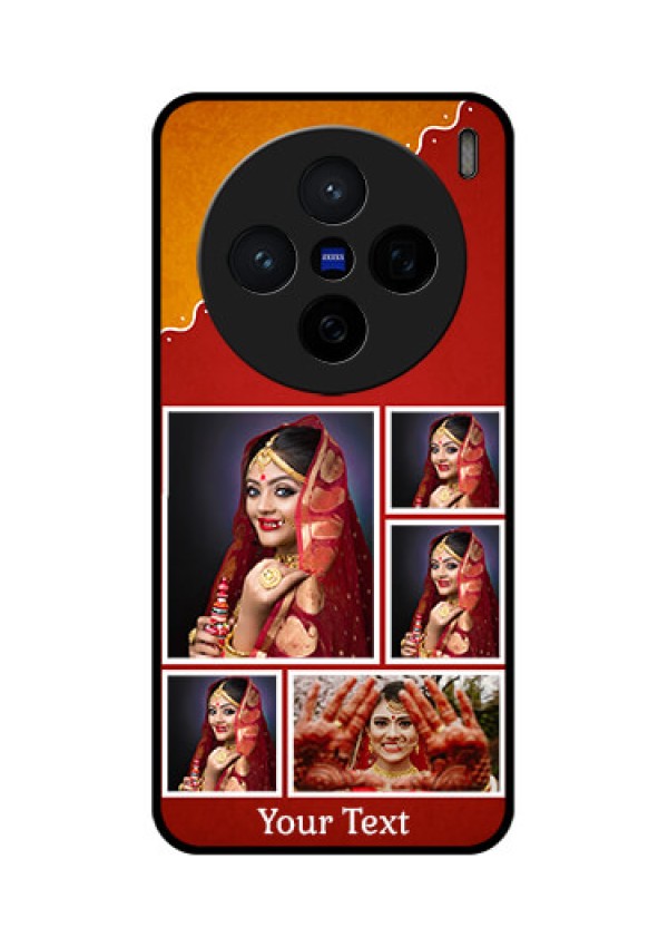 Vivo X200 5G Custom Glass Phone CaseWedding Pic Upload Design