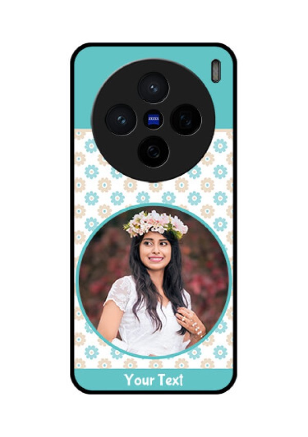 Vivo X200 5G Custom Glass Phone CaseBeautiful Flowers Design