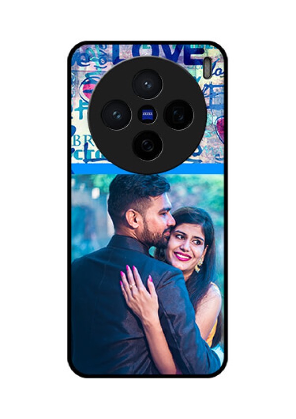 Vivo X200 5G Custom Glass Phone CaseColorful Love Design
