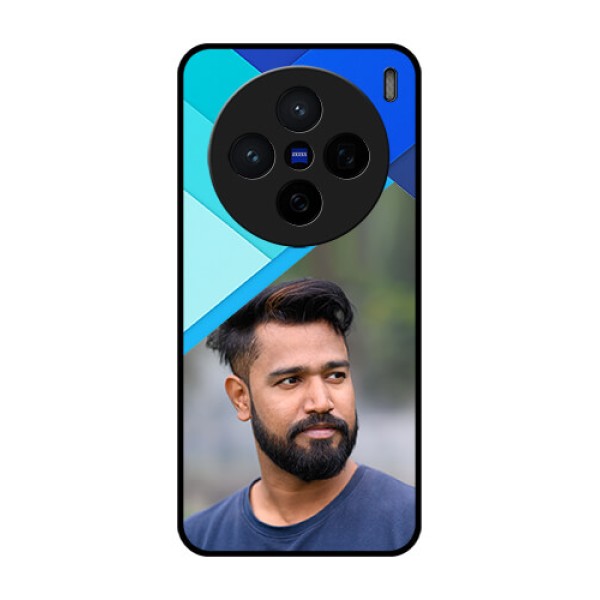 Vivo X200 5G Custom Glass Phone CaseBlue Pattern Design