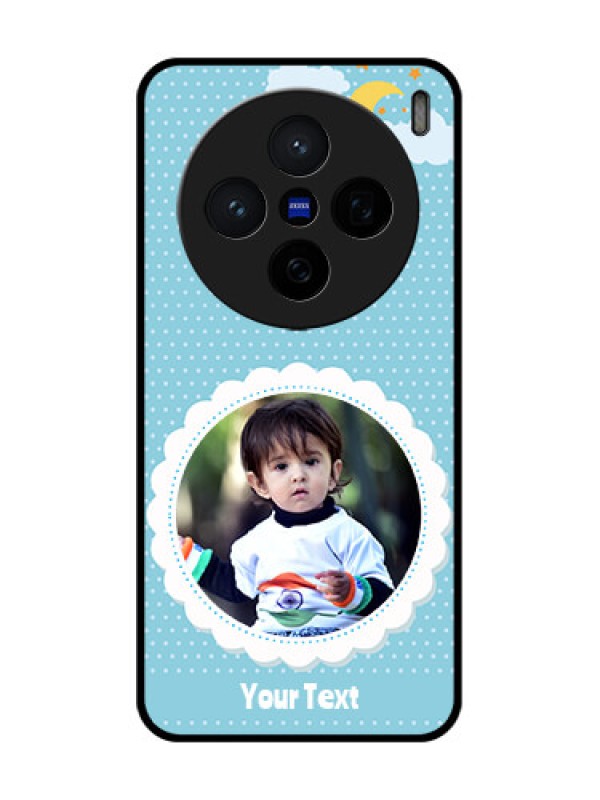 Custom Vivo X200 5G Custom Glass Phone CaseViolet Pattern Design