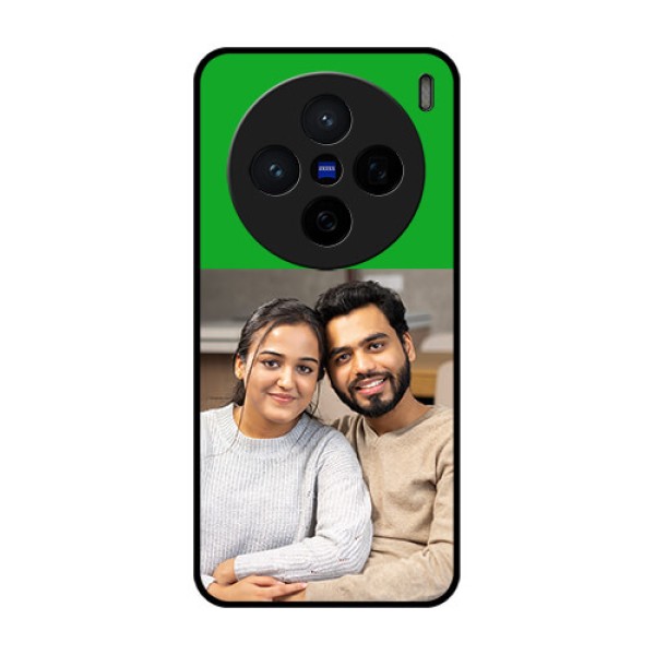Vivo X200 5G Custom Glass Phone CaseGreen Pattern Design