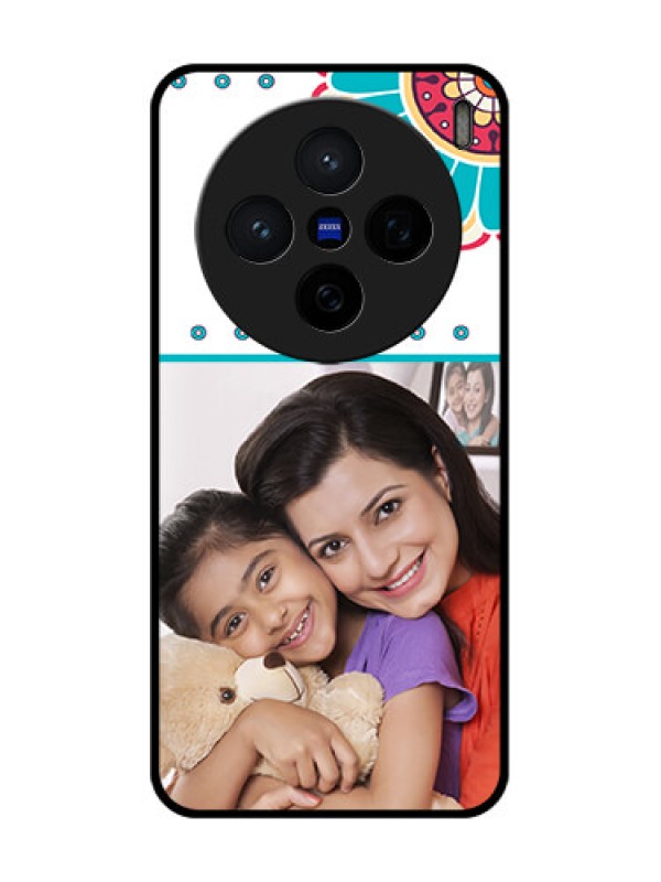 Custom Vivo X200 5G Custom Glass Phone CaseFlower Design