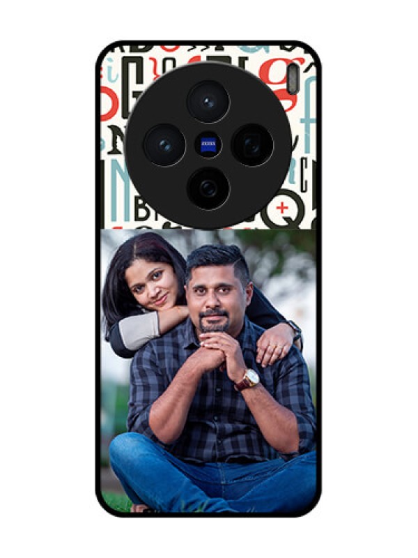 Custom Vivo X200 5G Custom Glass Phone CaseAlphabet Design