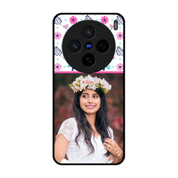 Vivo X200 5G Custom Glass Phone CaseColorful Flower Design