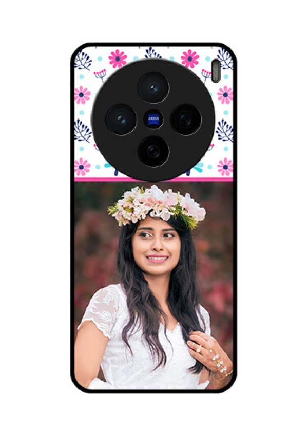 Vivo X200 5G Custom Glass Phone CaseColorful Flower Design
