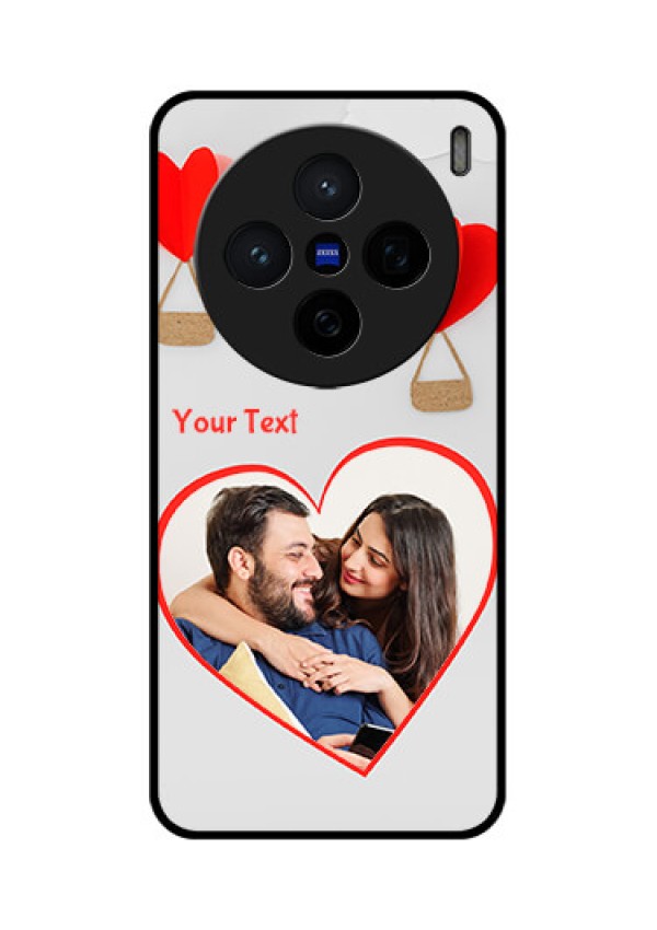 Vivo X200 5G Custom Glass Phone CaseParachute Love Design