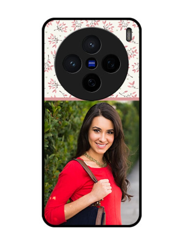 Custom Vivo X200 5G Custom Glass Phone CaseStunning Floral Design