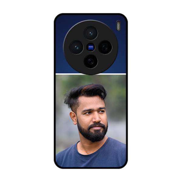 Vivo X200 5G Custom Glass Phone CaseSimple Royal Blue Design