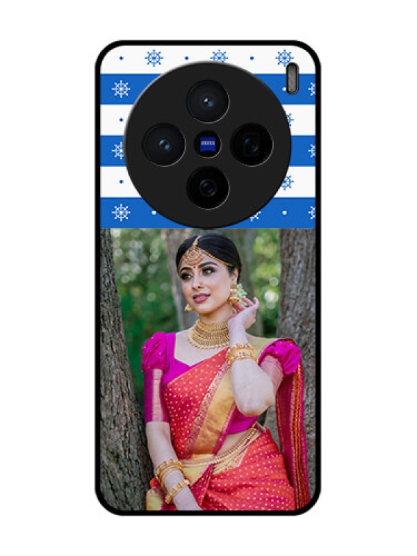 Custom Vivo X200 5G Custom Glass Phone CaseSnow Pattern Design