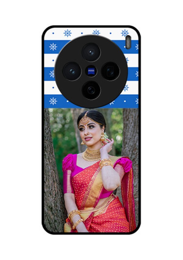 Vivo X200 5G Custom Glass Phone CaseSnow Pattern Design