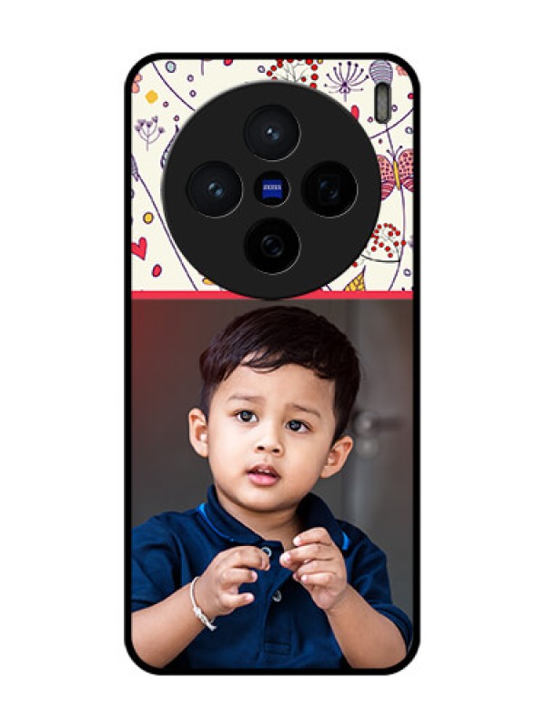 Custom Vivo X200 5G Custom Glass Phone CasePremium Floral Design