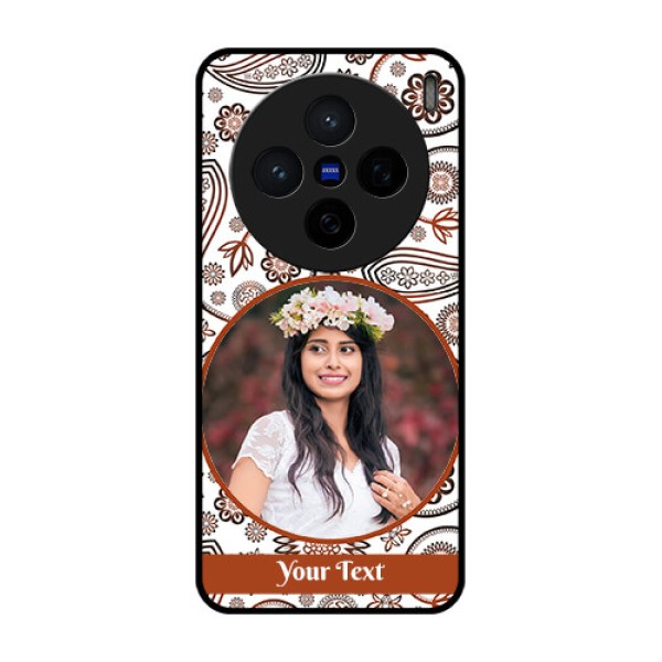 Vivo X200 5G Custom Glass Phone CaseAbstract Flower Design