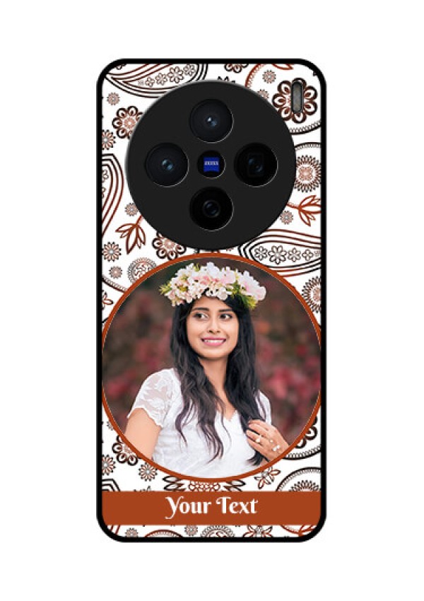 Vivo X200 5G Custom Glass Phone CaseAbstract Flower Design