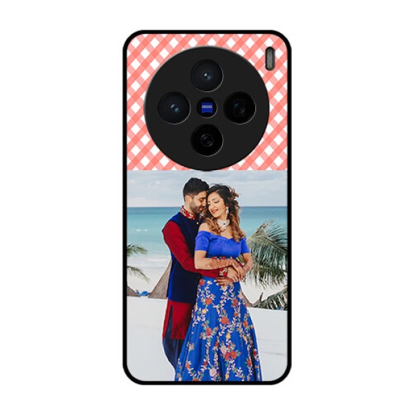 Vivo X200 5G Custom Glass Phone CasePink Pattern Design